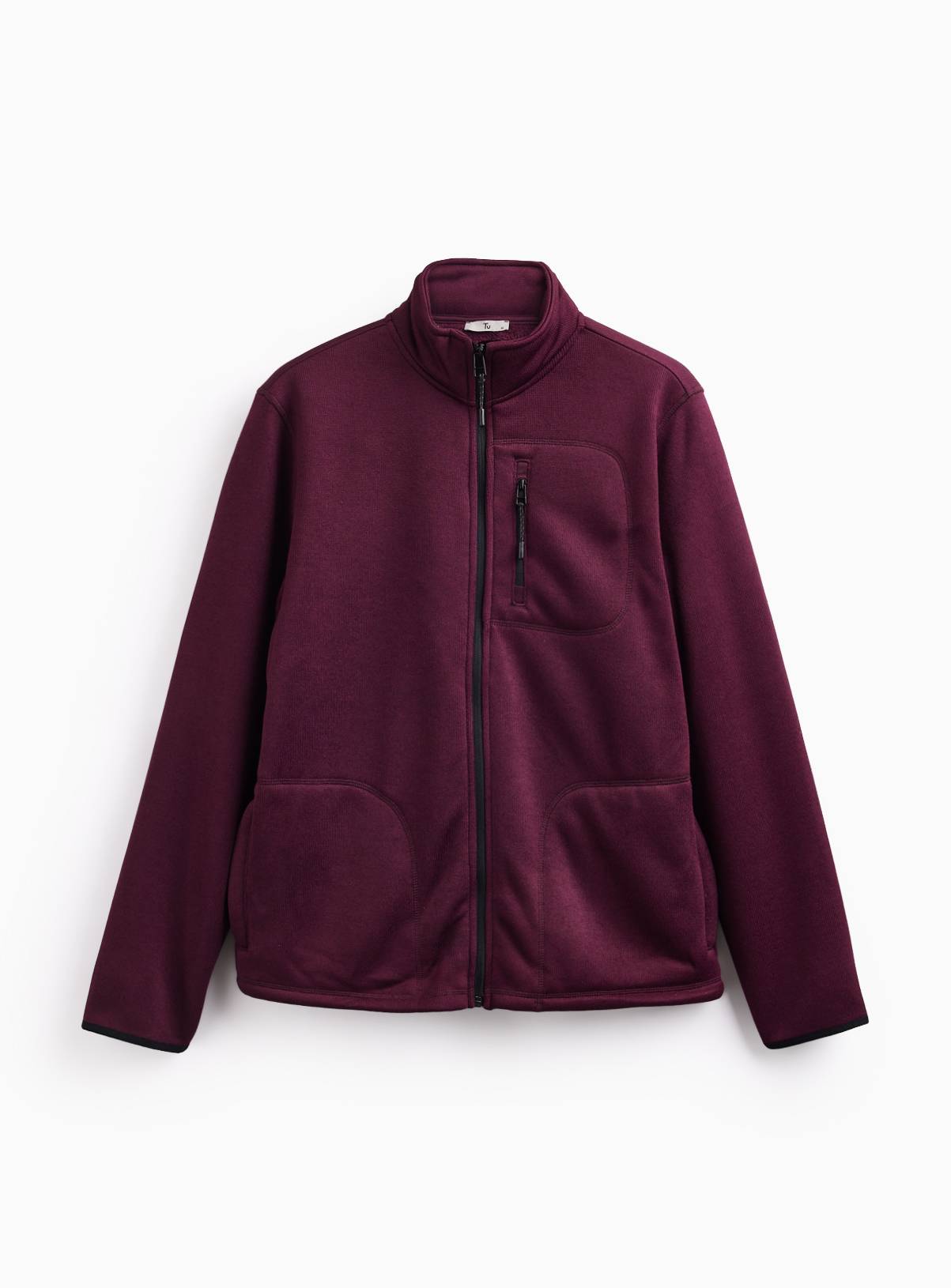 Dark Red Borg Fleece Jacket XXXL - Image 3